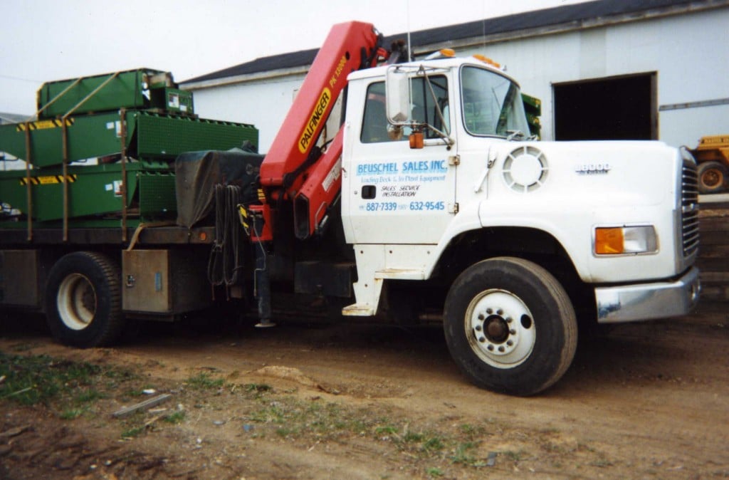 dock leveler installation truck